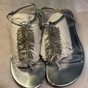 JLO, jennifer lopez silver Strappy silver sandals, 9 medium